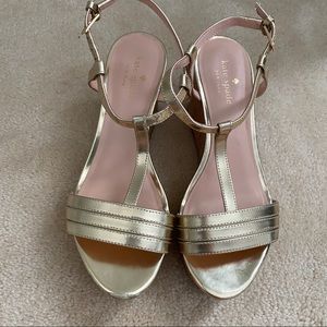 Kate Spade Gold Platform Sandals 7.5